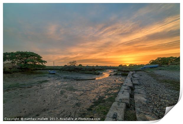 After The Red Sun Beaumont Quay Print by matthew  mallett