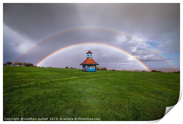 Double Rainbow Over Frinton On Sea Print by matthew  mallett