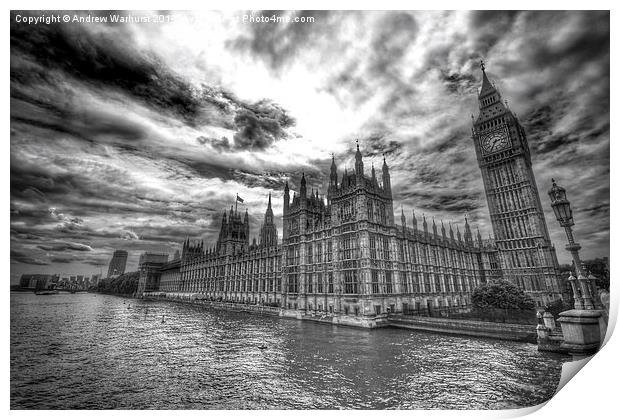 Westminster Print by Andrew Warhurst