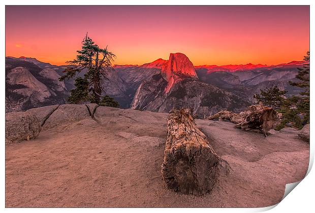 Half Dome At Sunset Print by Brian Clark