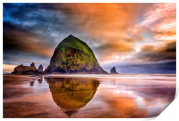 Sunrise Over The Haystack Print by Brian Clark