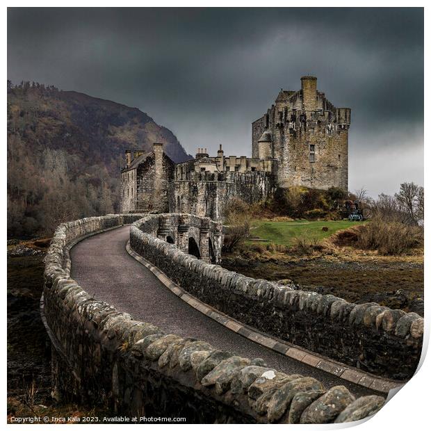 Castle Eilean Donan Walkway  Print by Inca Kala