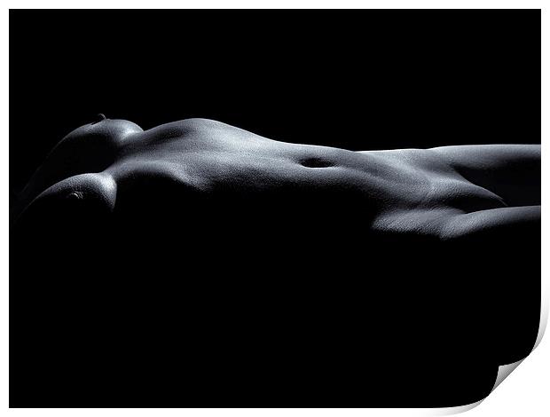 Bodyscape nude torso Print by Inca Kala