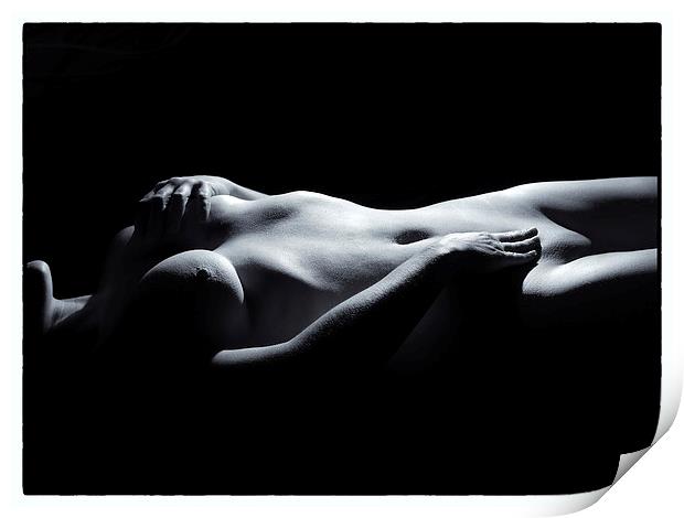Pleasure a nude bodyscape Print by Inca Kala