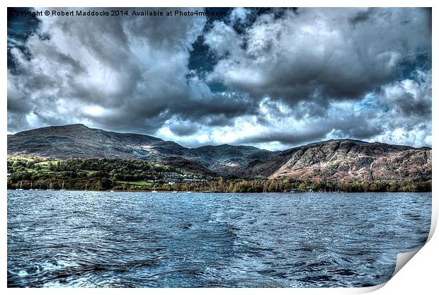 Storm over Coniston Print by Robert Maddocks