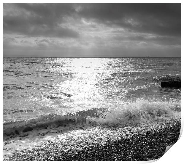 Stormy Day In Calshot Print by Stewart Nicolaou