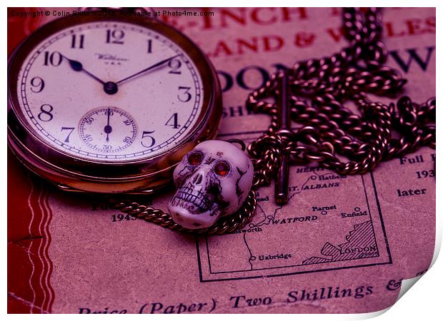  The watch and skull Print by Colin Brittain