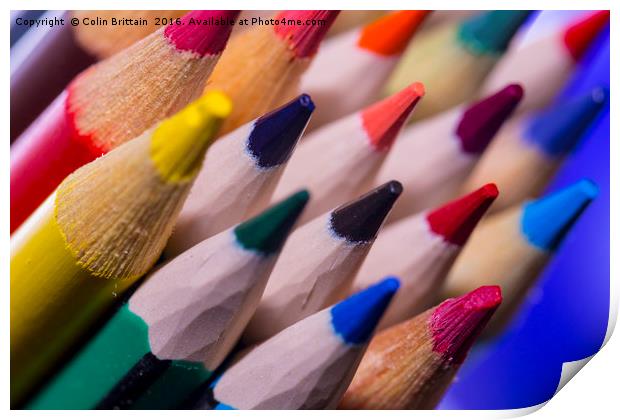 Colourful Crayons Print by Colin Brittain