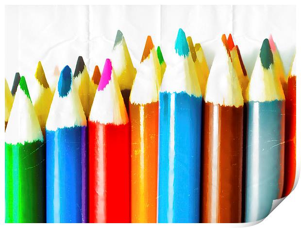  Colouring Pencils 2 Print by John Pinkstone