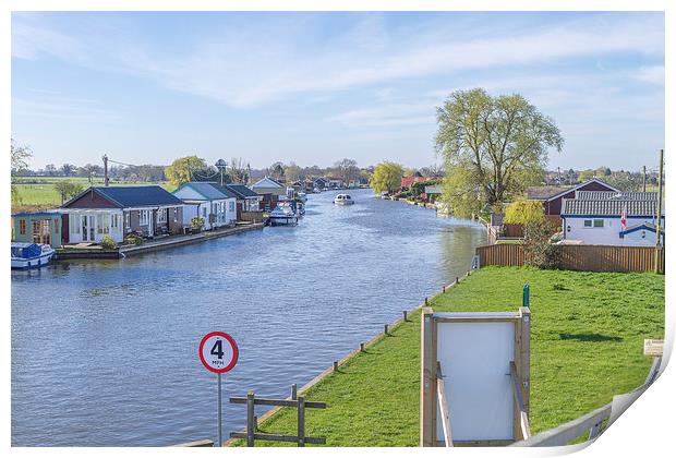 Potter Heigham Over Looking River Thurne Print by James Taylor