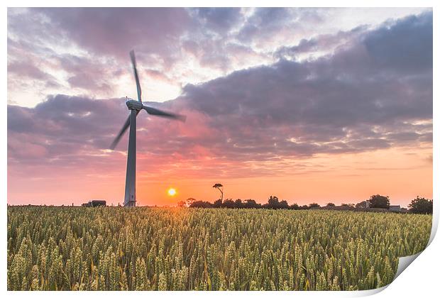  Wind Turbine at Somerton Print by James Taylor