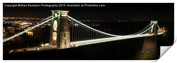 Clifton Suspension Bridge Print by Alan Rampton Photography