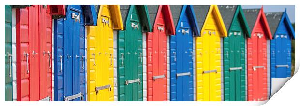 Dawlish Beach Huts Print by Alan Rampton Photography