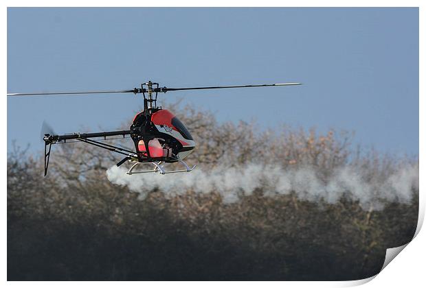 helicopter Print by nick wastie