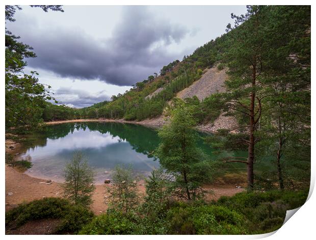 An Lochan Uaine - The Green loch. Print by Tommy Dickson
