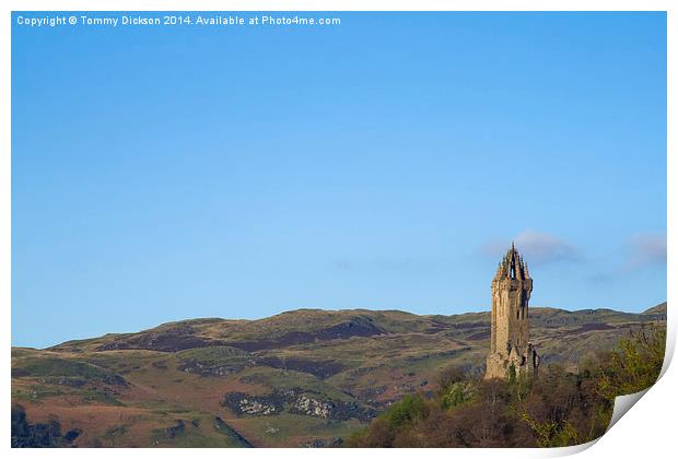 Majestic William Wallace Monument Print by Tommy Dickson