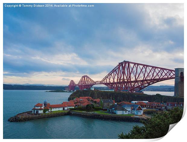 Forth Rail Bridge North Queensferry Print by Tommy Dickson