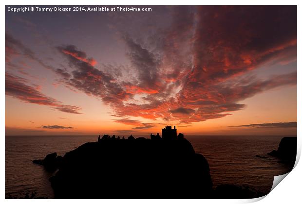 Epic sky over Dunnottar Castle Print by Tommy Dickson