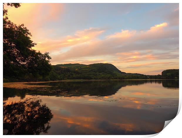 Serene Sunset Reflections at Scotlands Only Lake Print by Tommy Dickson
