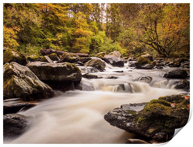  The River Braan, near Dunkeld, Scotland. Print by Tommy Dickson