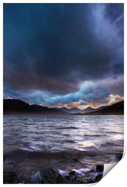 Moody Drama on Loch Arklet Print by Tommy Dickson