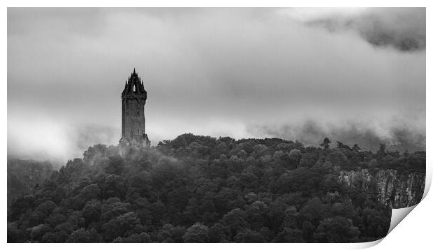 Wallace Monument, Stirling, Scotland.  Print by Tommy Dickson
