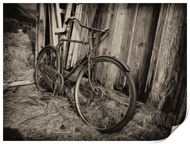 Abandoned bicycle. Print by Tommy Dickson
