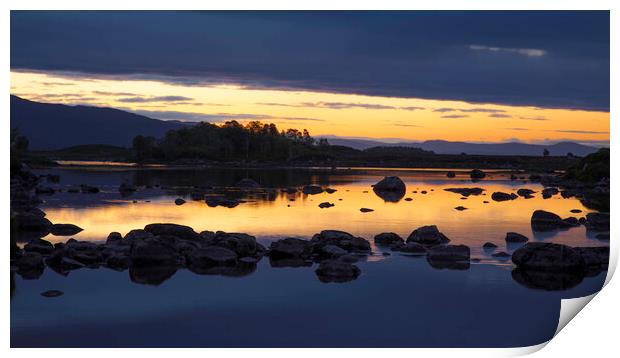 Loch Ba Sunrise, Rannoch Moor, Scotland. Print by Tommy Dickson