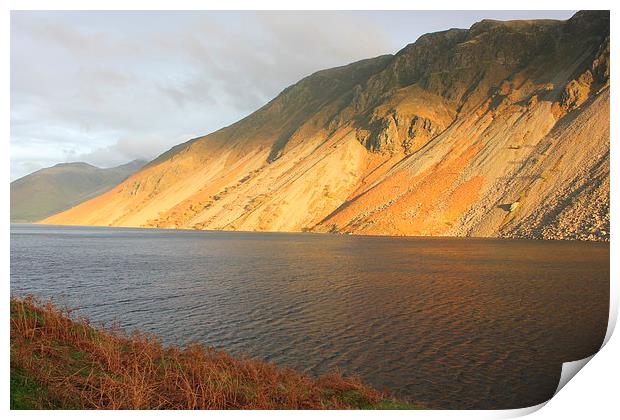 Sunny afternoon at Wasdale lake Print by Poppy Allen