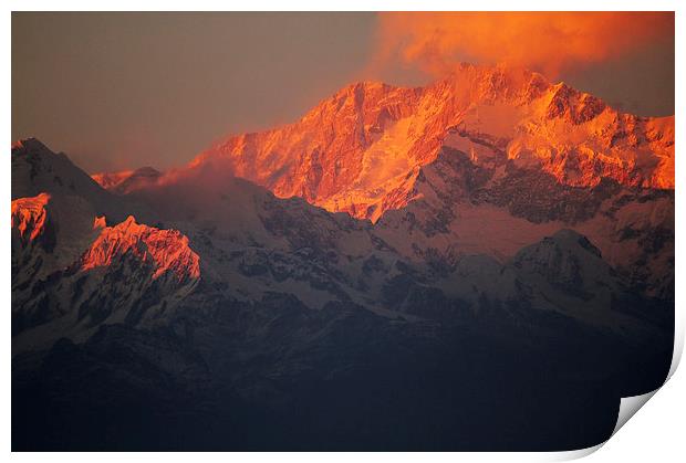  Mt Kangchenjunga (The Himalayan Range) Print by Satya Adt