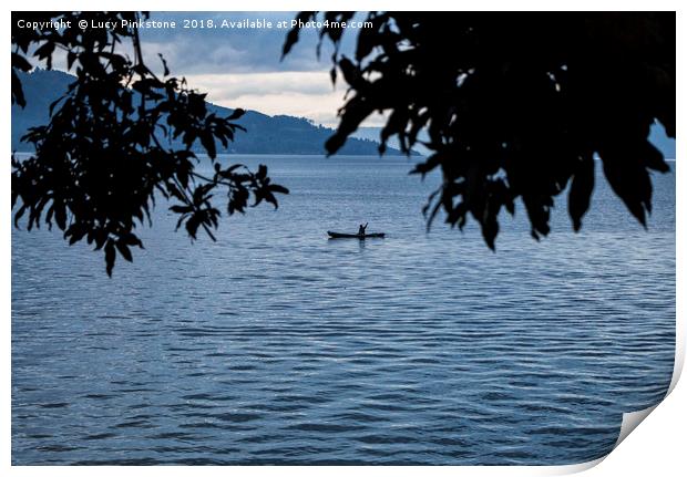 Twilight on Lake Toba, Sumatra Print by Lucy Pinkstone