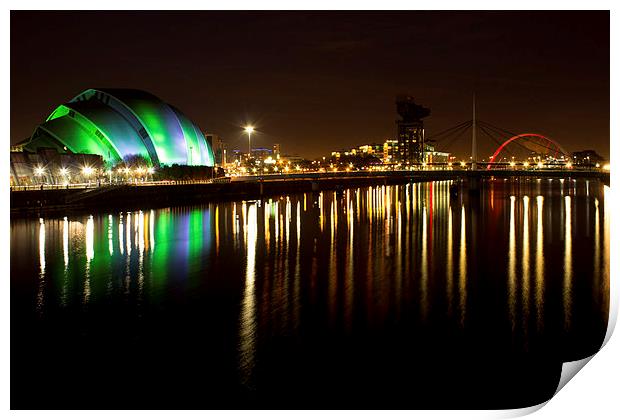 Glasgow by the river Clyde Print by Lara Vischi
