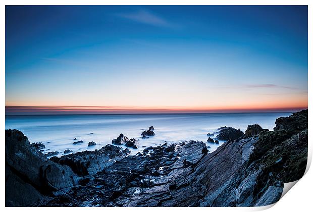 Hartland Quay after Sunset Print by Rhys Parker