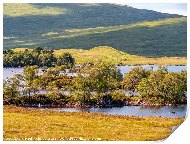 Lochan na h-Achlaise Print by Paul Nicholas