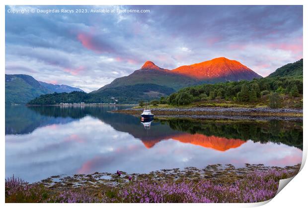 Pap of Glencoe evening reflections Print by Daugirdas Racys