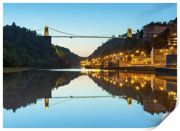 Clifton Suspension Bridge reflections, Bristol Print by Daugirdas Racys