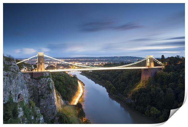 Clifton at night Print by Daugirdas Racys