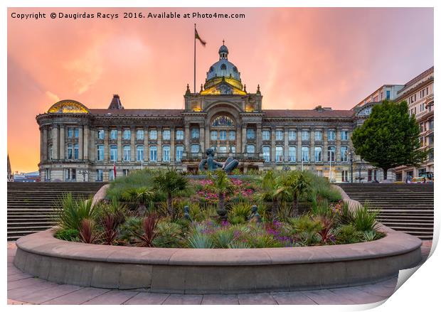 Birmingham Council House Print by Daugirdas Racys