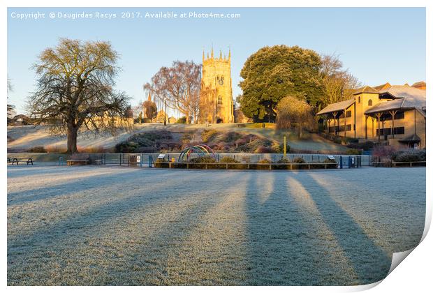 Frosty Abbey Park, Evesham, UK Print by Daugirdas Racys