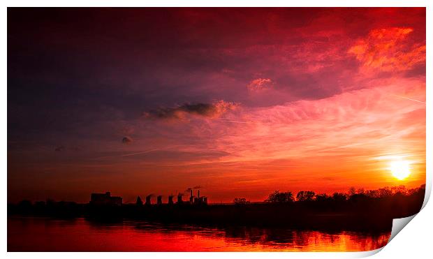 fire in the sky Print by jay clarke