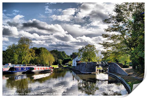 Kingswood Junction, Stratford-upon-Avon Canal Print by Robin Dengate