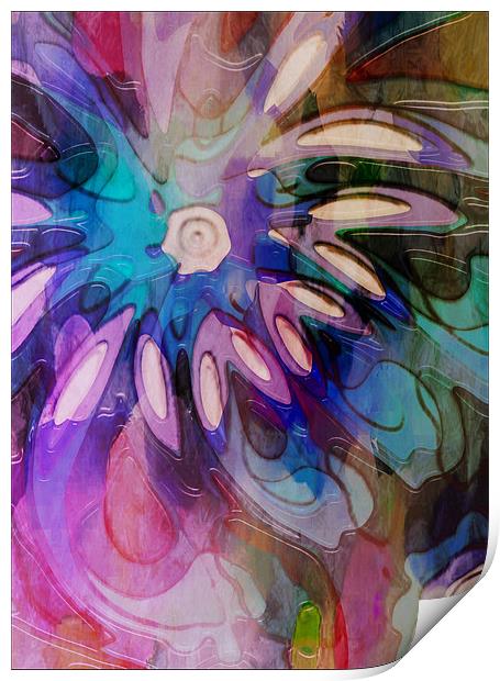 Flowery Illusion Print by Amanda Moore
