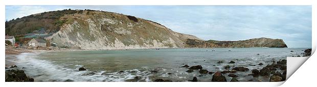 Lulworth cover panormaic Print by Mike French