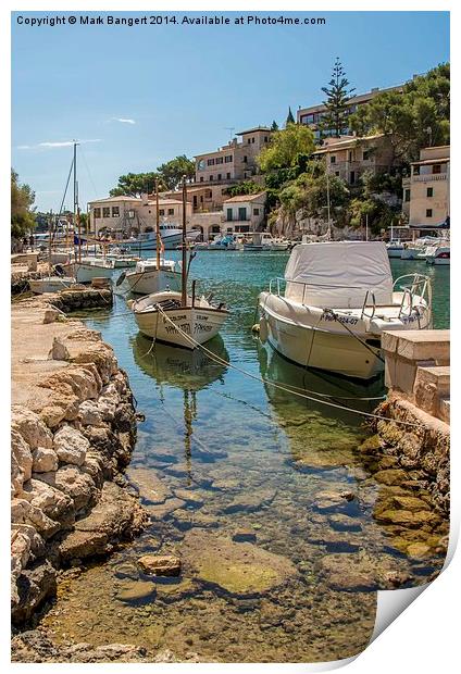 Harbour, Cala Figuera Print by Mark Bangert