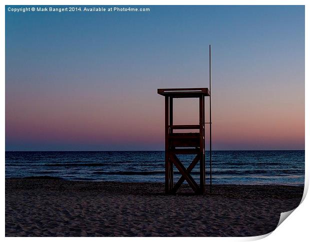 Sundown at the Beach Print by Mark Bangert
