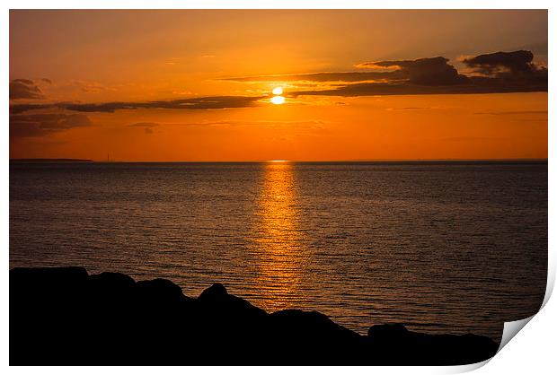 Sunset Over the Swale Estuary Print by John B Walker LRPS