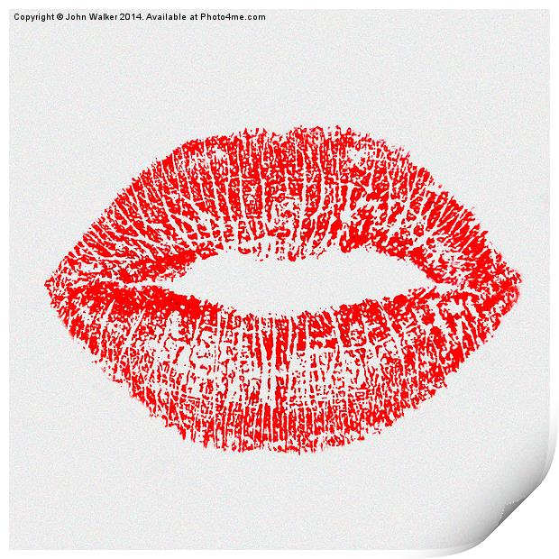 Red Lips Print by John B Walker LRPS
