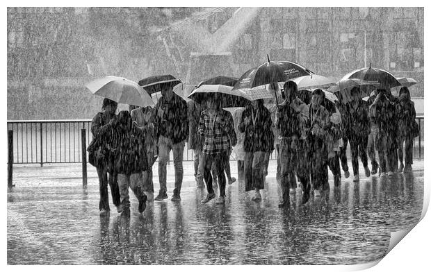 Caught in a Rainstorm Print by John B Walker LRPS