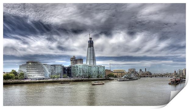 The Shard Under Construction Print by Mike Gorton