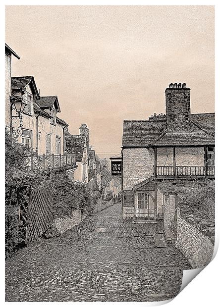 Charming Clovelly: A Picturesque Fishing Village Print by Mike Gorton